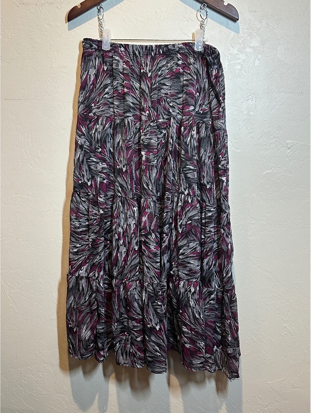 Christopher & Banks Women's Medium Patterned Midi Skirt